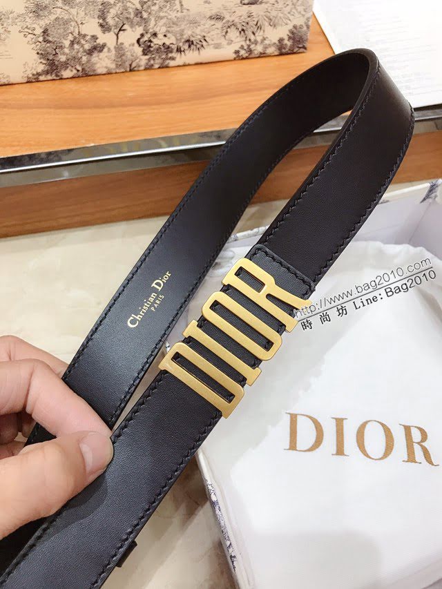 Dior女士腰帶 迪奧經典復古小字母牛皮腰帶  jjp1212